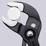 ▶ KNIPEX Cobra Tenaza para Bombas de Agua Hightech con Fundas Esbeltas en Dos Componentes, Cromado, 250 mm