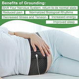 Alfombrilla de conexión a tierra, cinturón de protección de la cintura para hombres y mujeres, transpirable, cinturón de apoyo lumbar, cinturón de apoyo a tierra conductivo de cuero de carbono para un mejor sueño, alivia el dolor (M)