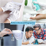 Paxcoo 3 pares guantes blancos de algodón para mano seca cosmética hidratante monedas joyería inspección Spa – tamaño mediano