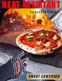 ▶ Guantes ignífugos  calientes resistentes al calor, guantes de cocina profesionales, largos resistentes al calor, para parrilla, ahumador, barbacoa, 34,3 cm, gris
