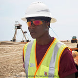 ▶ Casco de seguridad 3M SecureFit H-806SFV-UV, naranja, estilo de ala completa ventilada con sensor Uvicator, suspensión de trinquete de difusión de presión de 4 puntos, ANSI Z87.1