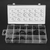225 Piezas Anillo De Retención a Presión,Circlips,Anillos De Seguridad,Juego De Cajas Surtidas Circlip,Metal,Internos y Externos,En Una Caja De Plástico