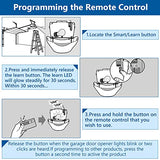 ▶ AMAZON BASICS Abridor de puerta de garaje compatible con Chamberlain/LiftMaster/Craftsman de 3 botones, seguridad +2.0, abridor universal de puerta de garaje con clip de visera, sustituye a 81LM 971LM 371LM (2 juegos)