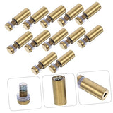 🔩 Mobestech 24 Piezas De Acero Inoxidable Clavos Publicitarios Soporte De Letrero Soporte De Vidrio Tornillos Blancos Soportes De Letrero Tornillos De Separación Soportes De Separador De