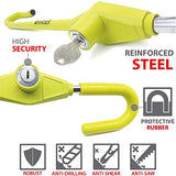 ▶ Bastón Antirrobo Auto, Bloqueo de Volante, Ajustable Gancho Pedal, Bloqueo Carro, Inmovilizador Parking, Cerradura Todoterreno, Protección Autocaravana, Extensible Universal