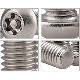 Tornillos antirrobo de seguridad Torx M6 x 45 mm, de acero inoxidable (20 unidades)