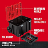 ▶ CRAFTSMAN Caja de herramientas rodantes con ruedas, bloqueable, color rojo, 20 pulgadas