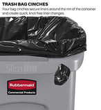▶ Rubbermaid Commercial Vented Slim Jim Trash Can Waste Receptacle, 16 Gallon, Blue, Plastic,