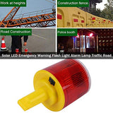 Simlug Luz de Emergencia Solar, 1pc LED de Advertencia de Emergencia Solar Luz de Flash Lámpara de Alarma Tráfico Carretera Barco Luz roja