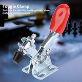 ▶ 5 Piezas Abrazadera Horizontal,Hierro Galvanizado Vertical Tipo Palanca de Sujeción de Mano Herramienta de Liberación Rápida(GH-201)