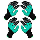 ▶ Guantes Jardinería  con garras, 2 pares (dos manos con garras) para cavar, plantar, deshierbar, sembrar, impermeable, el mejor regalo de jardinería para hombres y mujeres, color verde