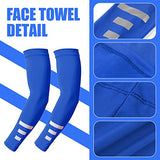 Sombrero duro para el sol, protección para el cuello, alta visibilidad, protección solar para el cuello, malla de ala completa, protección solar y polaina para el cuello, bandana para la cara, accesorios para casco duro (azul)