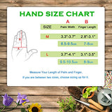 ▶ Guantes Jardinería  de poda de rosas para mujer, guantes de jardinería de cuero de vaca a prueba de espinas de manga larga, guantes de jardín (grande, verde)