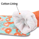 ▶HANDLANDY Guantes de jardín de algodón para mujer, 4 pares de guantes de jardinería suaves con puntos de PVC, guantes de trabajo florales para patio (L, naranja)