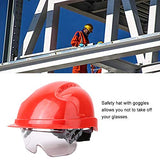 LAJS Casco de protección de Seguridad, Gorro de Seguridad con absorción de Impactos para Evitar el Impacto de la Niebla, los arañazos y los Rayos UV para el Trabajador(6.00 * 6.00 * 4.00cm-Rojo)