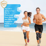 ▶ Rodillera con almohadilla de gel  para hombres y mujeres con almohadillas de gel para rótula y estabilizadores laterales, soporte de rodilla para entrenamiento, correr, levantamiento de pesas, para alivio del dolor de articulaciones de art