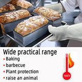 ▶ Guantes de soldador de cuero dividido de vaca resistentes al calor y al fuego, guantes de trabajo de seguridad de cuero de 14 pulgadas para barbacoa, horno, soldador Tig, manejo de jardín y animales (gris)