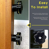 ▶ 5 pomos de tuerca de bloqueo de estrella, M12 x 50 mm, rosca hembra de repuesto para tornillos de mano de estrella de apriete, tornillos de apriete de mango, perilla de estrella de extracción rápida, piezas de repuesto para sierras, taladro, negro