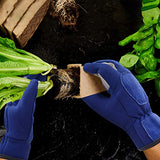 ▶ Guantes de jardinería , guantes de jardinería a prueba de espinas para hombres y mujeres, guantes resistentes a los arañazos, buen agarre para cortar madera, pesca, conducir, jardín, patio, trabajo (azul)