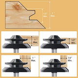 ▶ Broca fresadora para ruteadora de bloqueo de 45 grados, vástago de 1/2 de pulgada, Broca de 45° para enrutador de inglete, ángulo de carburo, herramienta de carpintería para madera, MDF y más