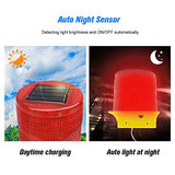 Zitainn Luces de Advertencia solares 8pcs Leds Luz roja Lámparas de Advertencia con energía Solar Lámpara de obstrucción/Luz de baliza/Luces de Advertencia de tráfico/Luz de Advertencia de grúa de