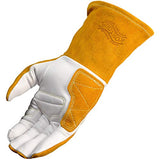 ▶Guantes de soldador y fundición, color dorado, M