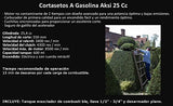 Cortasetos gasolina 25.4cc - INDUSTRIAL USO RUDO, Longitud de corte 550 mm, Capacidad del tanque 600 ml