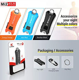 🔦 Linterna recargable Klarus Mi2 Mini llavero linternas LED, súper ligeras y pequeñas, recargables, 40 lúmenes, luz de flash EDC con batería integrada y cable USB (negro)