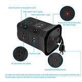 ▶ Power Strip Torre de Regleta Enchufe de Energía USB Multifuncional con 4 Puertos de Carga