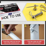 💢  Hilitchi Juego surtido de 122 pines y clips de acero inoxidable 304, incluye 9 estilos M4, M6, M8, M1.5, M2, M3, Pin de acero chapado en zinc y clips R de retención de resorte