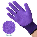 ▶ Guantes Jardinería para excavar y plantar (2 pares con garras, morado)