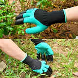 ▶ Guantes Jardinería 2 pares de guantes de jardín, guantes de trabajo de jardinería con garras resistentes rápidos y fáciles de cavar y plantar, guantes seguros para mujeres y hombres