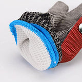 ▶ Guantes de seguridad universales de nivel 5, ajustables, recubiertos de látex, más anillo de acero PE, manoplas de trabajo, correa de muñeca elástica, Rojo, SG