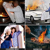 ▶ Manta de incendio, manta de protección contra incendios y manta para la supresión de incendios para cocina, recámara, personas, seguridad energética (101,6 x 101,6 cm, 4 unidades), color blanco