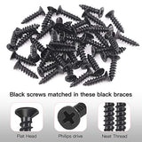 💢 Hilitchi - Soporte recto de acero inoxidable para esquinas rectas y planas con tornillo (40 mm, 20 unidades)