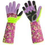 ▶ Guantes de jardinería Guantes de poda de rosa T Prueba larga Guantes de jardín con protección de antebrazo extra larga Guantes de trabajo blanco