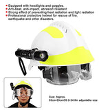 ▶Casco de casco duro para rescate de emergencia, equipo de protección personal, faro y gafas con faro