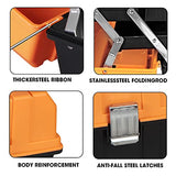 ▶ Caja de herramientas de plástico de 17 pulgadas, organizador de caja de herramientas portátil de almacenamiento multifunción de 3 niveles, negro/naranja ATRJH-3430T