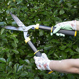 ▶ Guantes de jardinería  de Poliester Floridos de Jardin con Revestimiento de Nitrilo, Guantes para Mujeres, Varios Colores, 6 Pares, Mediano