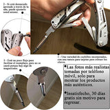 ▶ Juego de Cuchillos de Alicates de Herramientas 24 en 1, Destornillador de Alta Resistencia, Herramienta Multifunción de Acero Inoxidable, que se Utiliza para Cazar, Hacer Senderismo, Acampar, Sobrevivir al Aire Libre, etc. (Plateado)