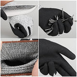 ▶ Guantes Anticorte Nivel 5 de Protección, Guantes resistentes a los cortes, industriales, antipinchazos, protección de manos para jardinería, M, Verde
