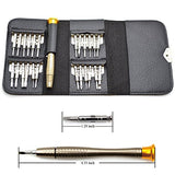 PUBUNUS 25 en 1 Juego de Destornilladores, Mini Set de Destornilladores de Precisión Electrónica Herramientas Kit de Reparación para Teléfono Celular, Reloj, PC, Computadora Portátil, Cámara Digital (25 en 1)