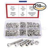 💢 Hilitchi 420pcs M2 M3 Stainless Steel Hex Socket Head Cap Screws Nuts Assortment Kit with Box (304 Stainless Steel) by Hilitchi