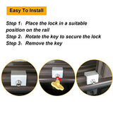 ▶  Cerraduras de Ventana, 6 Juegos Cerraduras de Seguridad con Llave para Niños, Ajustable Aleación de Aluminio Antirrobo y Oficina en el Hogar