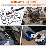 ▶ Juego de 8 alicates de anillo a presión de 7 pulgadas de alta resistencia, juego de herramientas de gancho interno externo de alicates de mandíbula recta doblada para retención de anillos automotrices