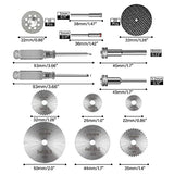 ▶ DREMEL - Paquete de 36 piezas HSS diamante hoja de sierra circular hoja de corte conjunto con 6 piezas Mandrels, discos de corte de resina, ruedas de corte de diamante, para dremel accesorios herramientas rotativas con 2 destornilladores
