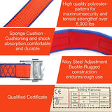 ▶ Cinturón de seguridad con cordón ajustable y almohadilla de cintura actualizada, arnés para cinturón de escalada de árboles, cordón de seguridad para protección contra caídas, cordón de escalada de cometa para detención de caídas, arnés de segur