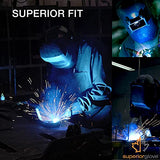 ▶ Guantes de soldador  TIG de piel de cabra con forro de Kevlar, trabajo (paquete de 1 par) (extra grande)