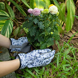 ▶ Guantes de jardinería para mujer, guantes de trabajo de cuero, resistentes a las espinas, guantes de jardín para podar rosas, deshierba, limpieza de patio, plantación