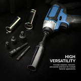 ▶ NEIKO  Juego de extensión de impacto y adaptador de enchufe, juego de extensión de taladro de vástago hexagonal de 1/4 pulgadas fabricado con acero CrV, kit de 7 piezas